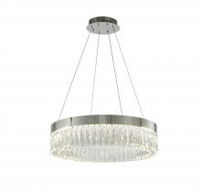 Bethel International Canada FT94C24CH-1 - 1-Light Chrome LED Chandelier With Clear Crystal Accents